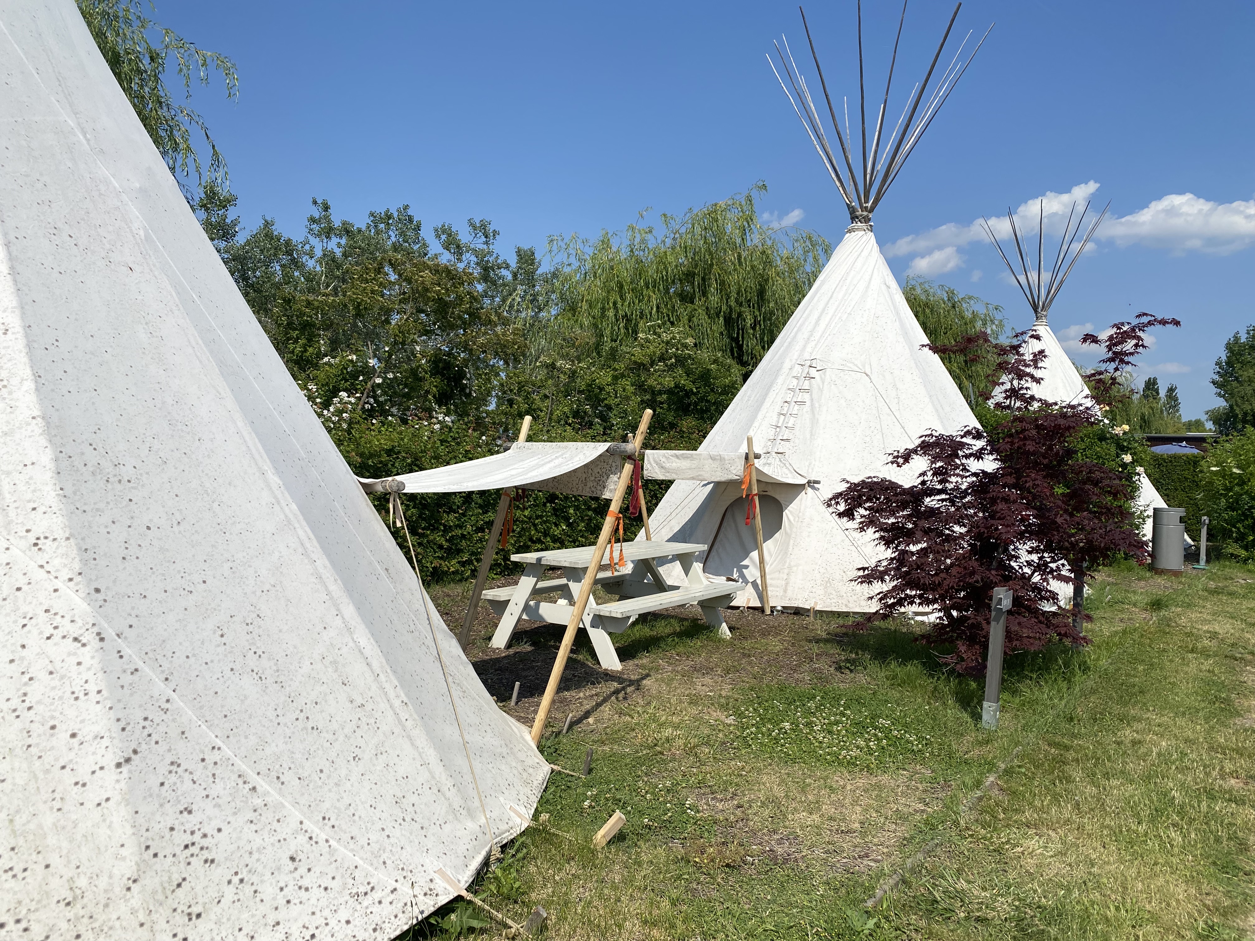 Wohnmobilstellplatz: Tipis - Storchencamp Camping