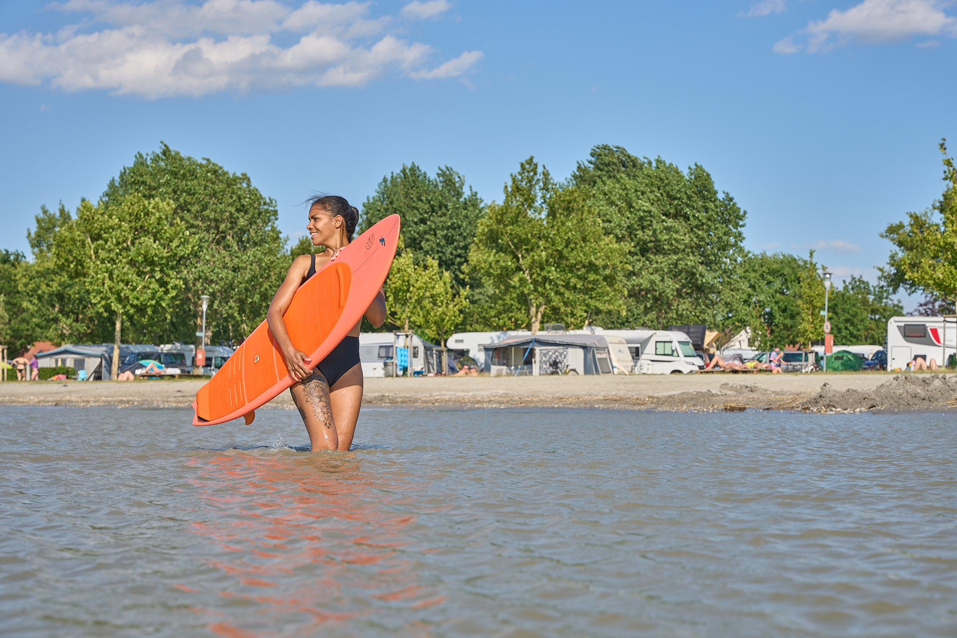 Wohnmobilstellplatz: Strandcamping Podersdorf am See Surfen - Strandcamping Podersdorf am See