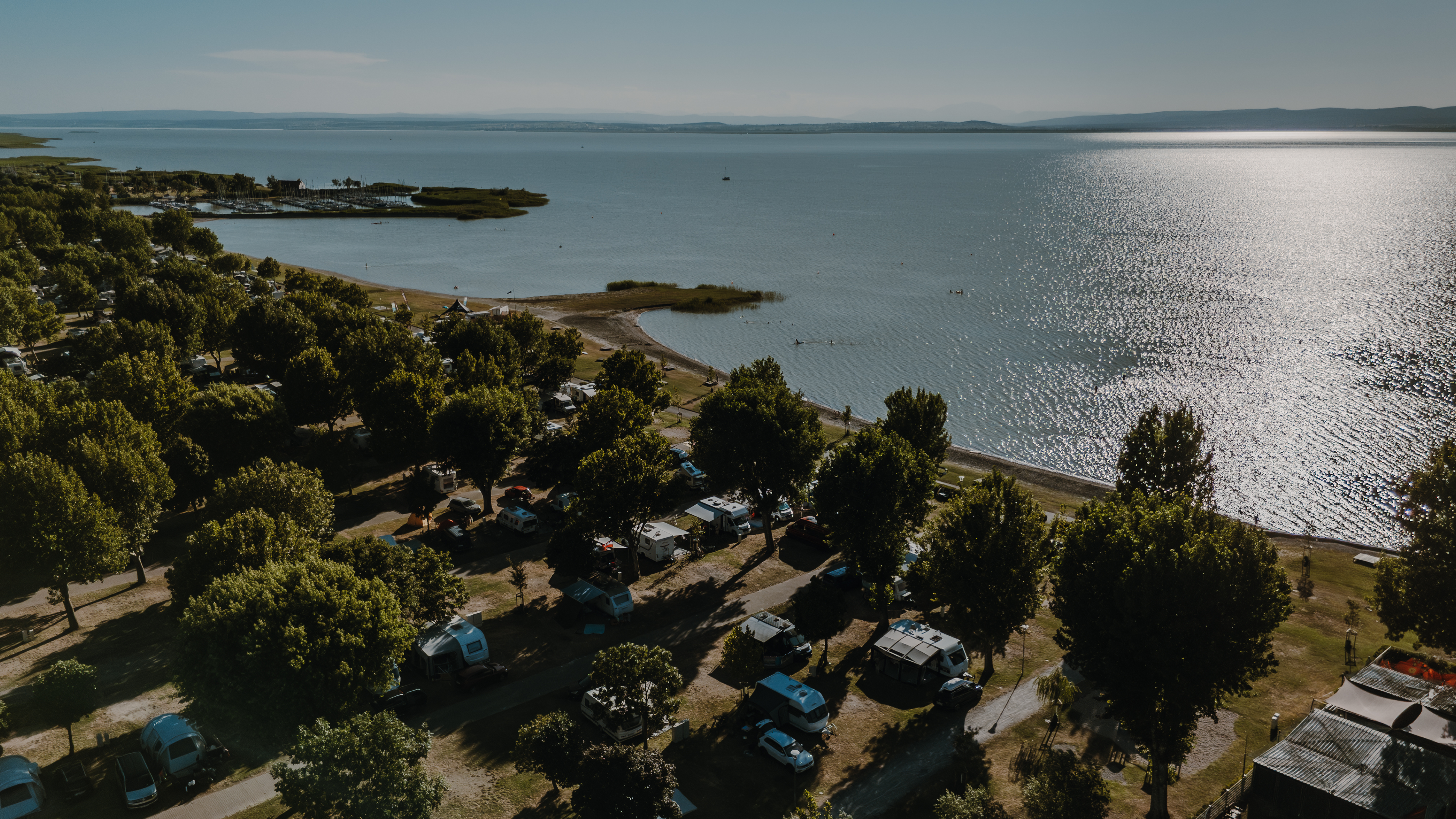 Area sosta per camper - Prellenkirchen - Strandcamping Drohenaufnahme - Strandcamping Podersdorf am See