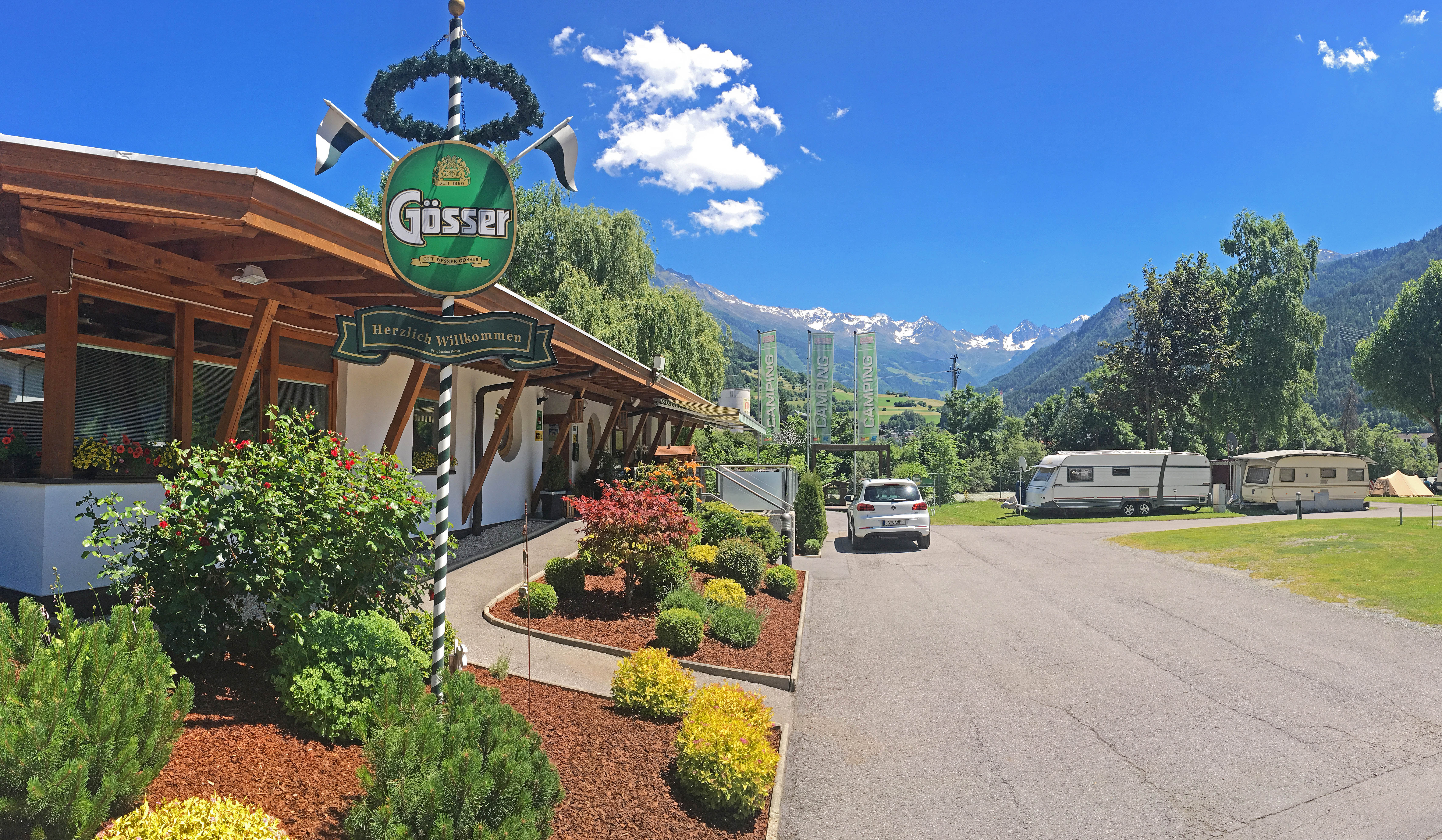 Reisemobilstellplatz - Haiming (Haiming) - Hauptgebäude  - Aktiv Camping Prutz / Tirol
