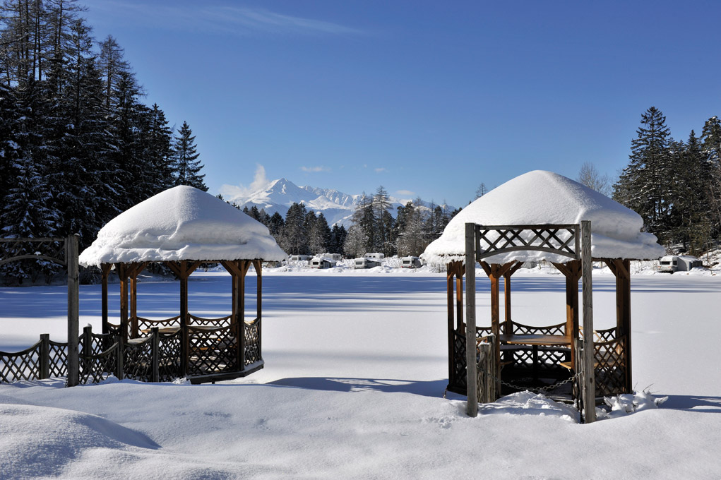 Wohnmobilstellplatz: Winter am See - Ferienparadies Natterer See