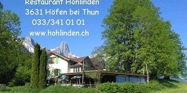 Reisemobilstellplatz - Wohnwagen erlaubt - Interlaken (Gündlischwand, Interlaken) - Aussichtsrestaurant Hohlinden CH-3631 Höfen bei Thun