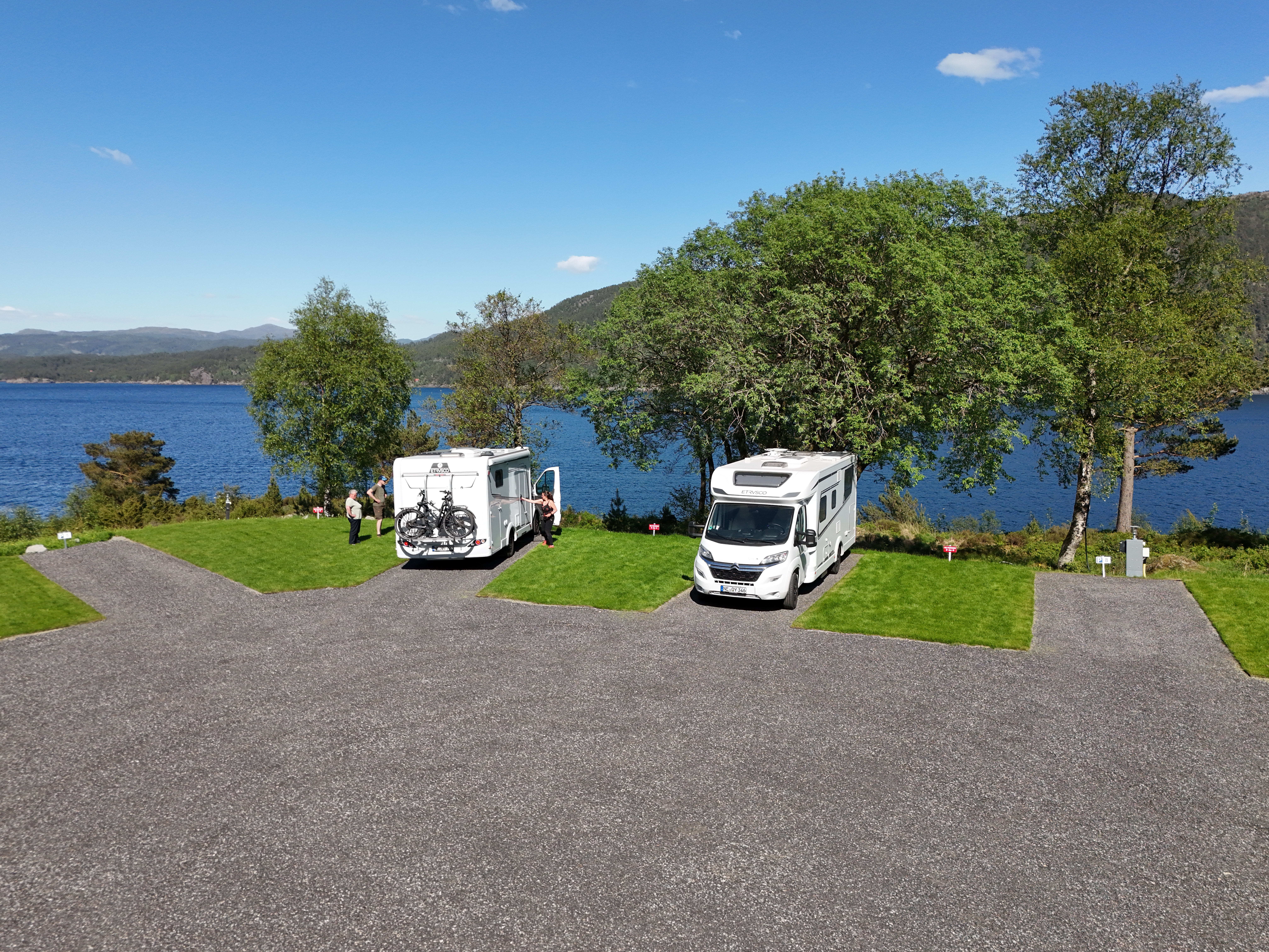 Wohnmobilstellplatz: Stellplätze 5 bis 8 - Langenuen Motel & Camping