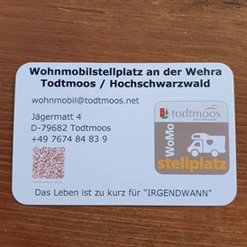 Wohnmobilstellplatz: Wohnmobilstellplatz an der Wehra / Todtmoos