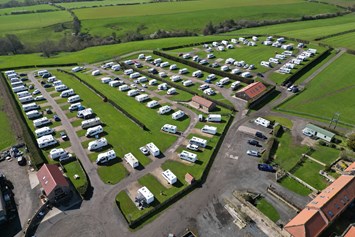 Wohnmobilstellplatz: Aerial view of the distance from the road , and the surroundings - Broadings Farm Caravans and Holiday Cottages