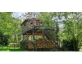 Wohnmobilstellplatz: Hochgelegene Hütte für 4 Personen - Camping Le Viaduc
