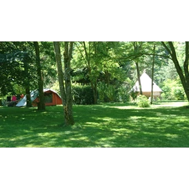 Wohnmobilstellplatz: grosse schattige Stellplätze - Camping Le Viaduc