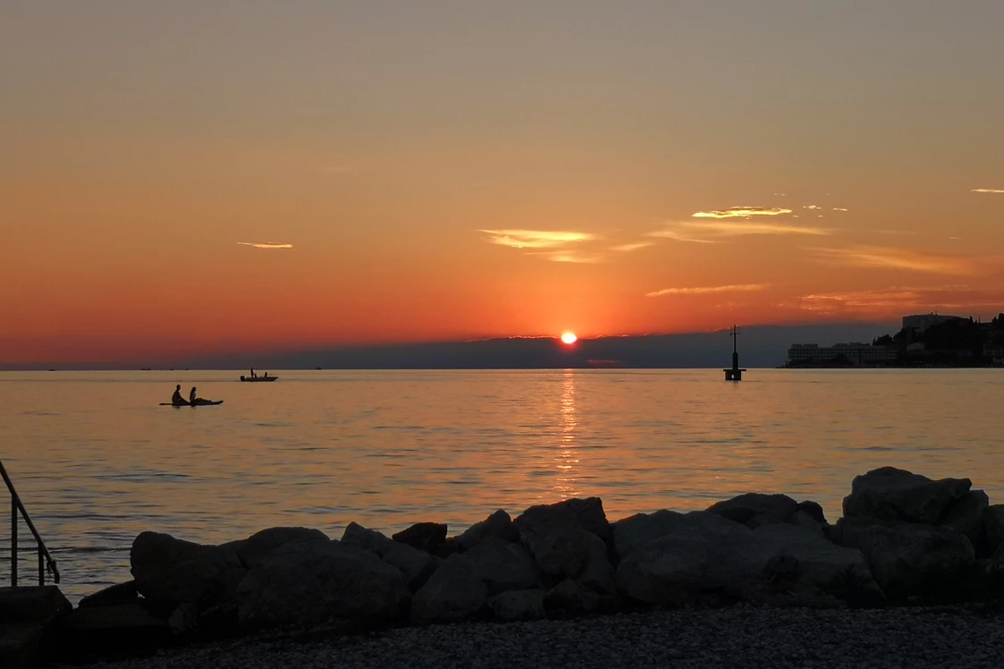 Wohnmobilstellplatz: Sonnenuntergang  - Stellplatz Marina Portorož