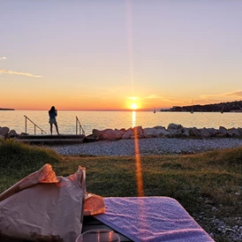 Wohnmobilstellplatz: Sonnenuntergang  - Stellplatz Marina Portorož