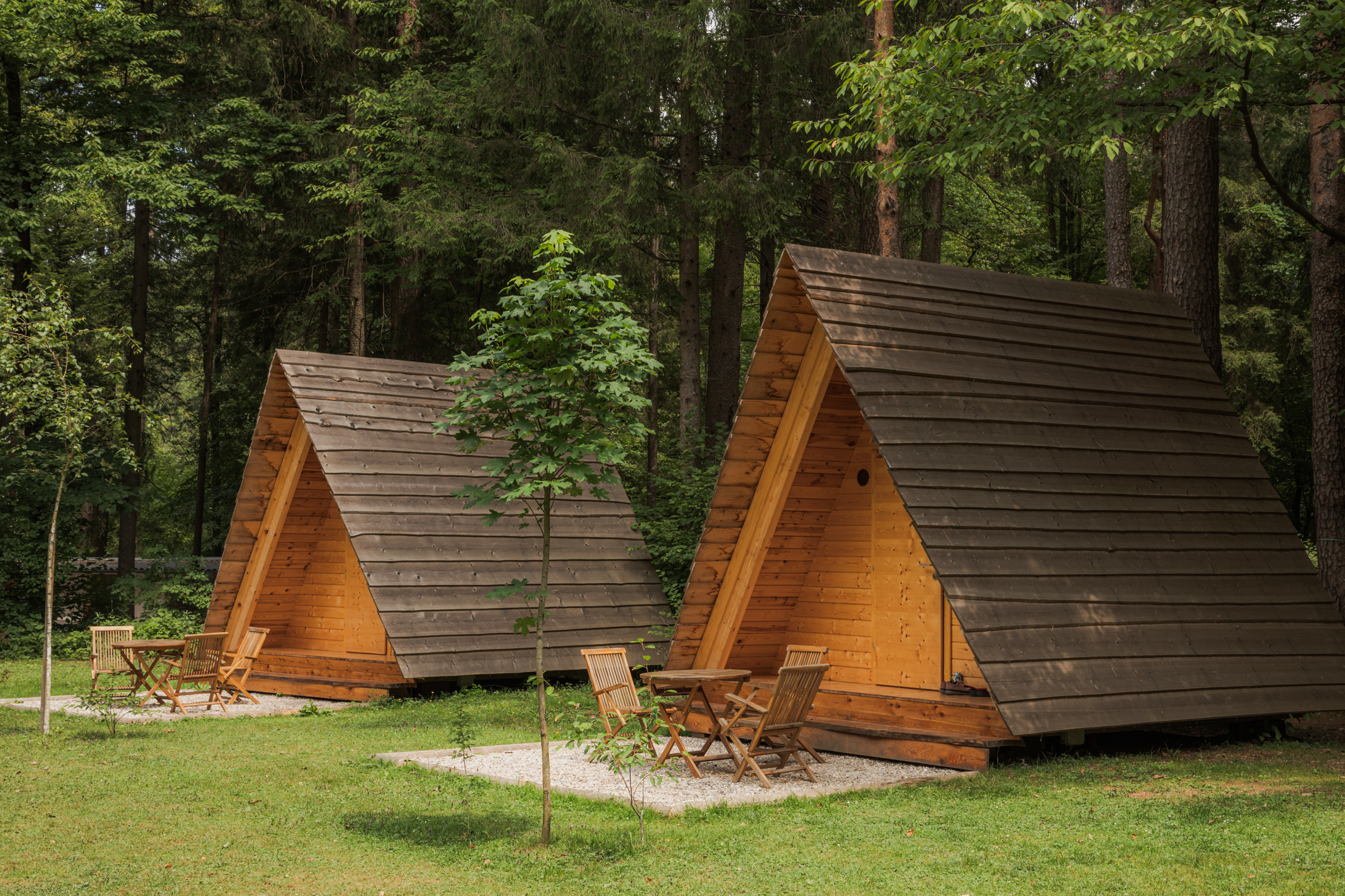 Wohnmobilstellplatz: Our accomodation - Wooden hut 'Forest bed' - Forest Camping Mozirje