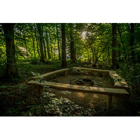 Wohnmobilstellplatz: One of our BBQ and fire places - Forest Camping Mozirje