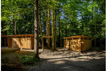 Wohnmobilstellplatz: Part of our toilete and eco shower areas with alway hot water available. - Forest Camping Mozirje
