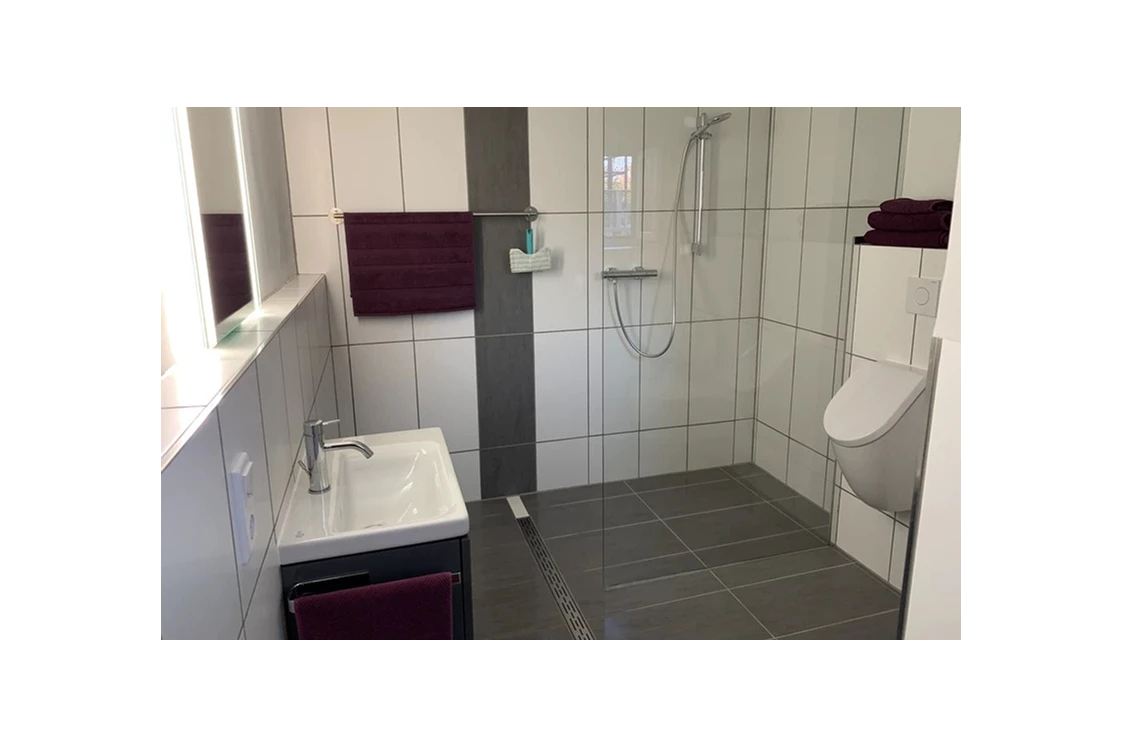 Wohnmobilstellplatz: Dein privates Badezimmer . - Campen am Mühlturm im Münsterland (Einzelstellplatz)