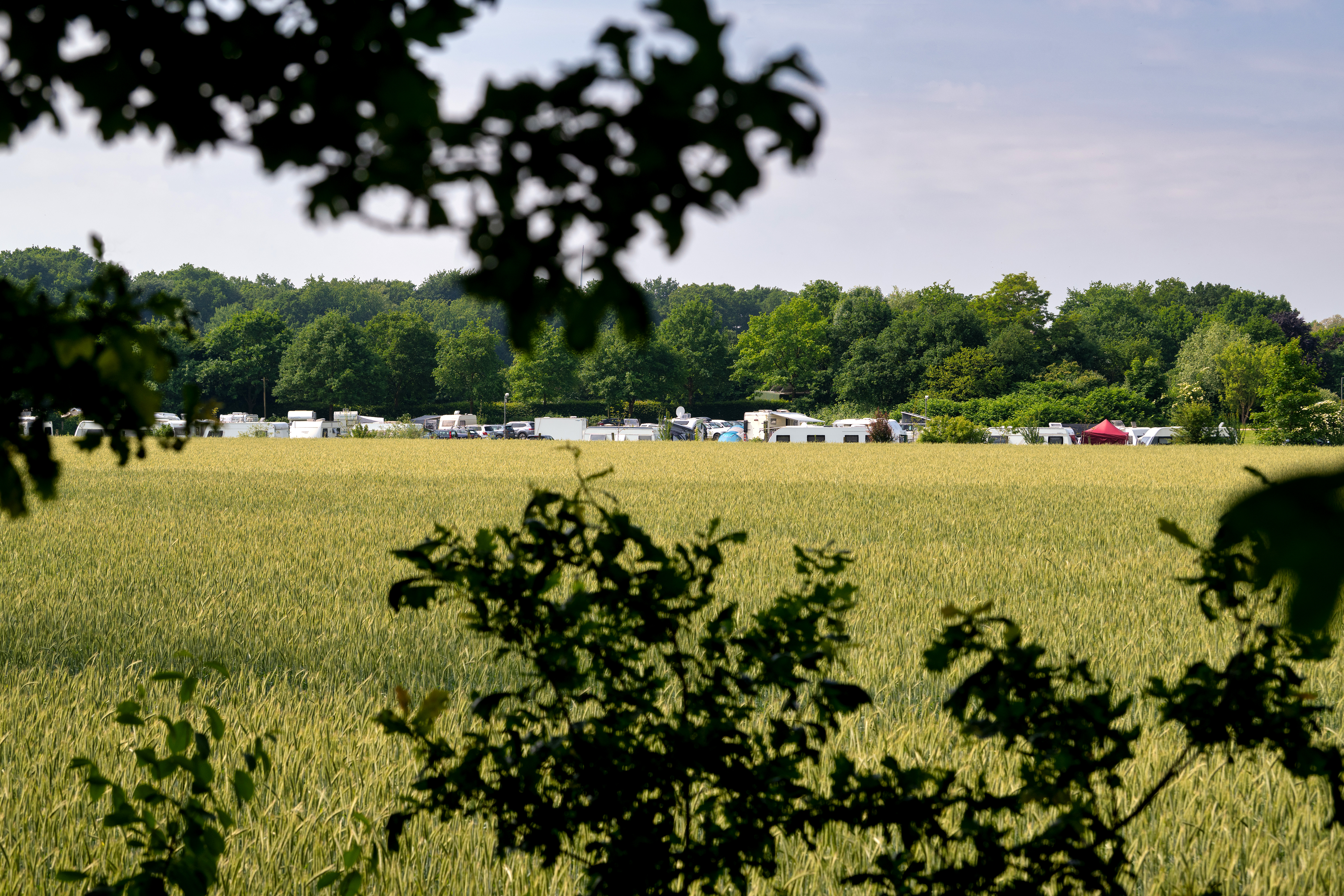 Wohnmobilstellplatz: Freizeitpark Klaukenhof - vom Feldrand aus Richtung Touringplatz - Freizeitpark Klaukenhof - Vecindad