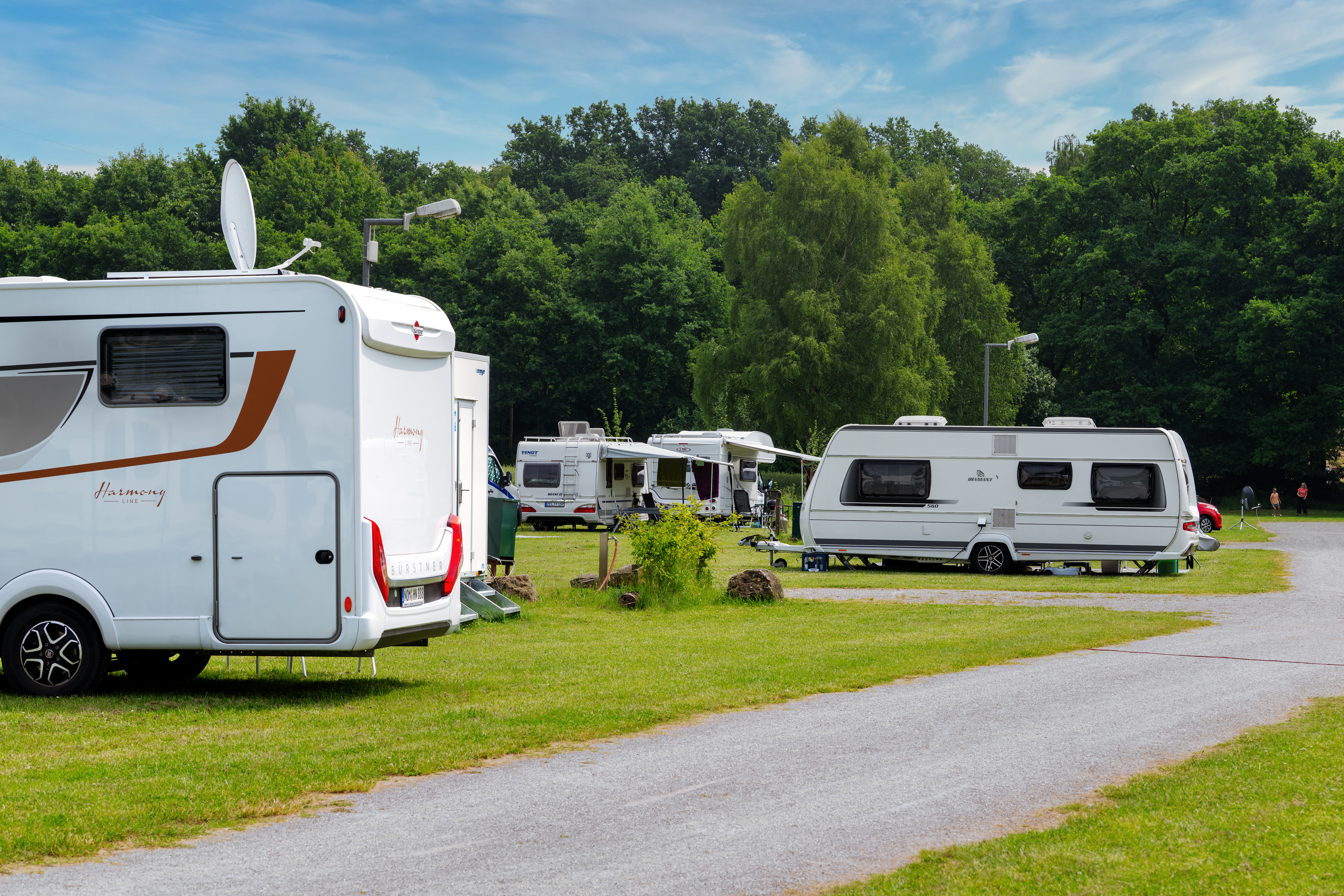 Wohnmobilstellplatz: Freizeitpark Klaukenhof - Touringplatz am Viadukt auch mit großen Womos - Freizeitpark Klaukenhof - Parcelas