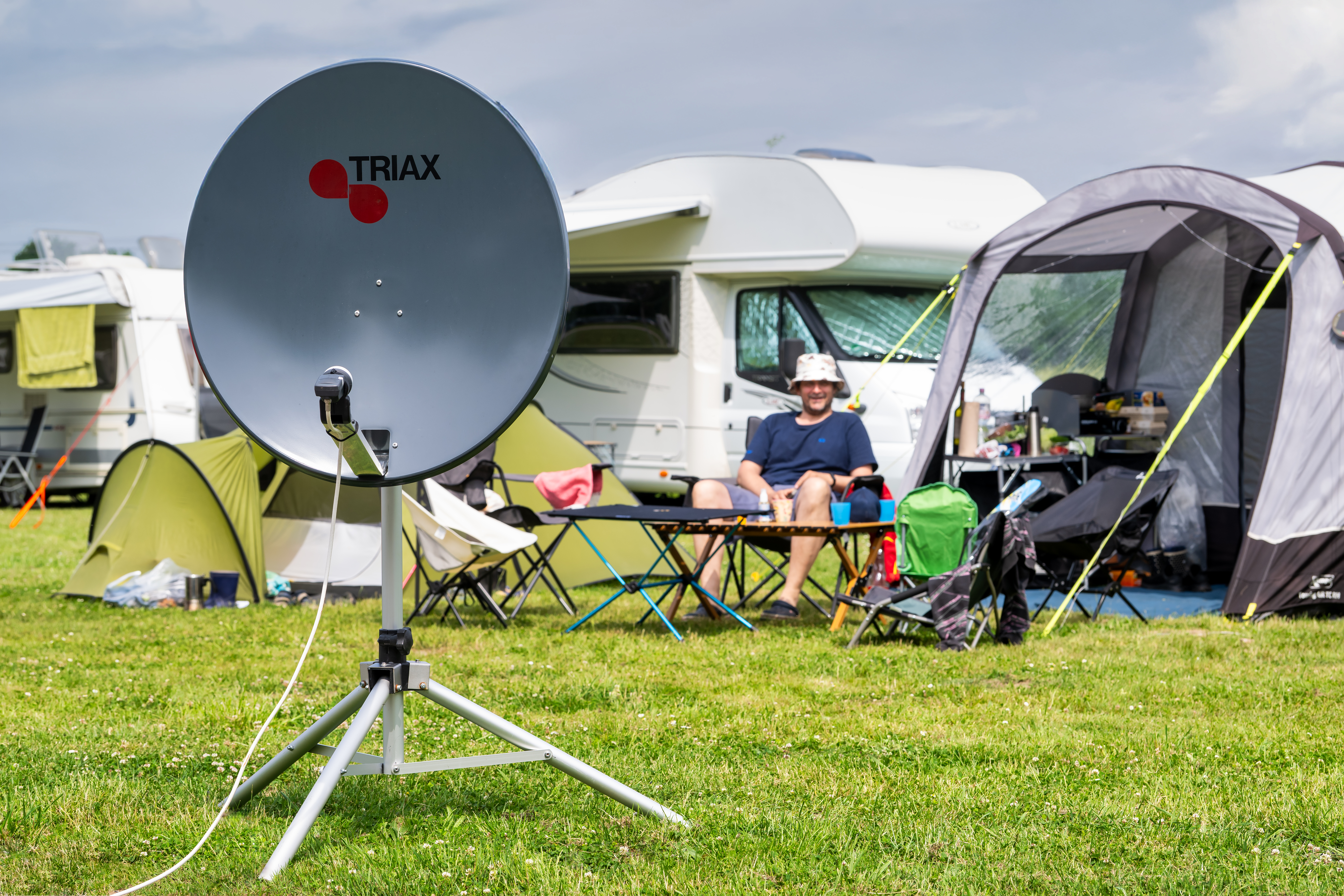 Wohnmobilstellplatz: Freizeitpark Klaukenhof - auf den Plätzen ist Satempfang - Freizeitpark Klaukenhof - Parcelas