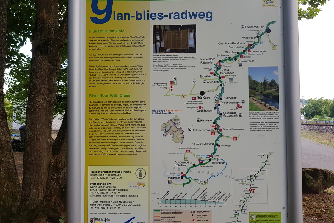 Wohnmobilstellplatz: Glan-Blies-Radweg (Info-Tafel) - Stellplatz beim Sportplatz