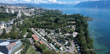 Reisemobilstellplatz - Wohnwagen erlaubt - Lausanne - Emplacement au Camping Vidy