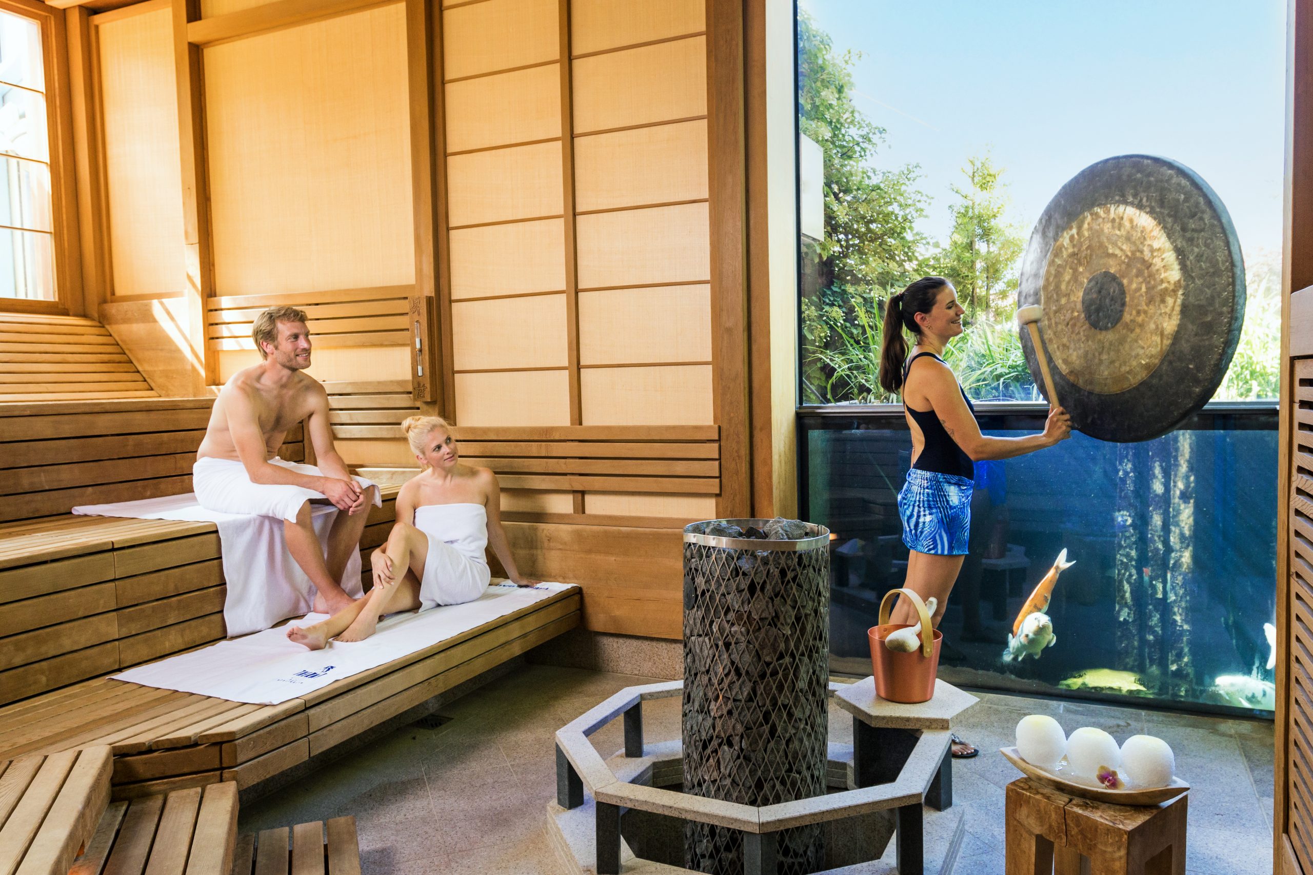 Wohnmobilstellplatz: Klangerlebnis in der Meditationssauna im Vitalbad & den Saunen - Wohnmobilstellplatz der THERME Bad Wörishofen - área, Tiempo libre, Vecindad