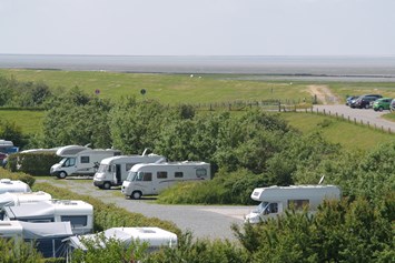 Wohnmobilstellplatz: Wohnmobilstellplatz vor der Schranke - Nordseecamping zum Seehund