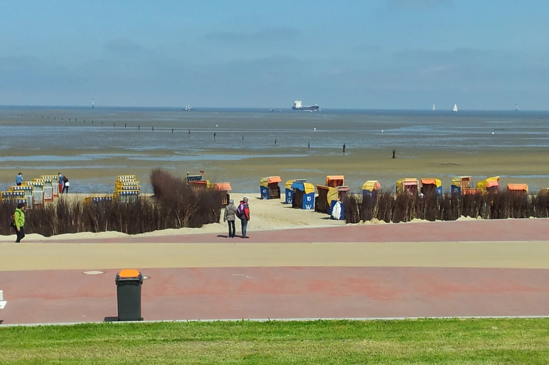 Wohnmobilstellplatz: Direkt hitern Deich Messe Platz Cuxhaven - Messeplatz Cuxhaven Döse