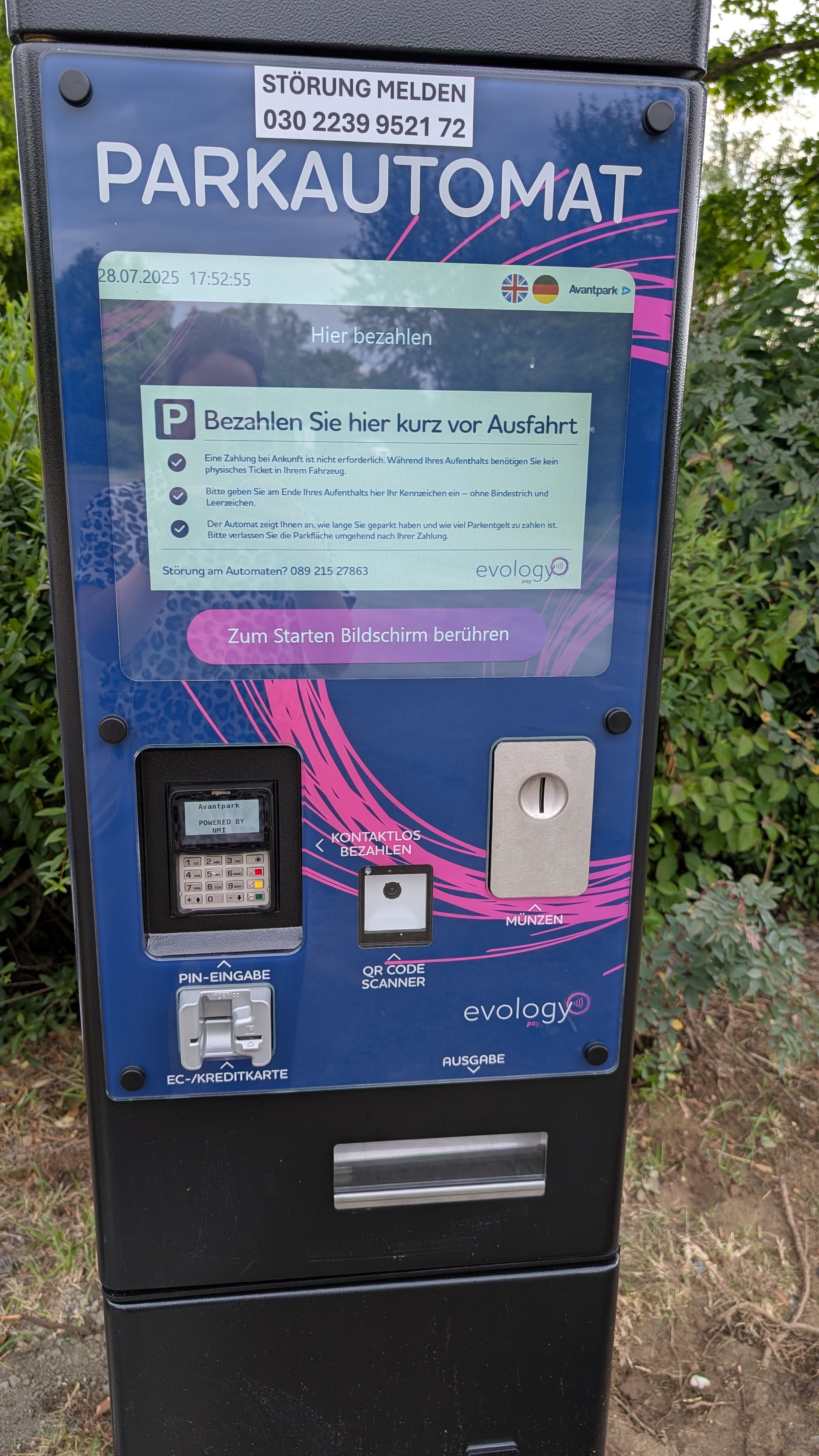 Reisemobilstellplatz: Parkautomat - Stellplatz am Singliser See