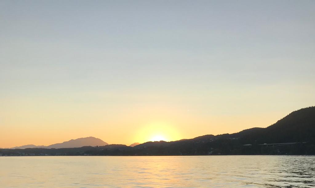 Area sosta per camper - St. Margareten im Rosental - Wörthersee -Sonnenuntergang  - Raststellplatz 24h